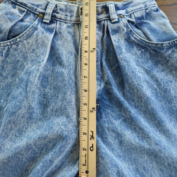 Vintage Essentials Sport Jeans sz 12 Acid Wash High Waist Pleated Mom Tapered - Picture 12 of 15